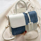 Two-Tone PU Leather Crossbody Bag - Farnelli