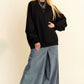 Davi & Dani Round Neck Raglan Sleeve Sweatshirt - Farnelli