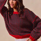 SO ME Textured Two Tone Sweater - Farnelli