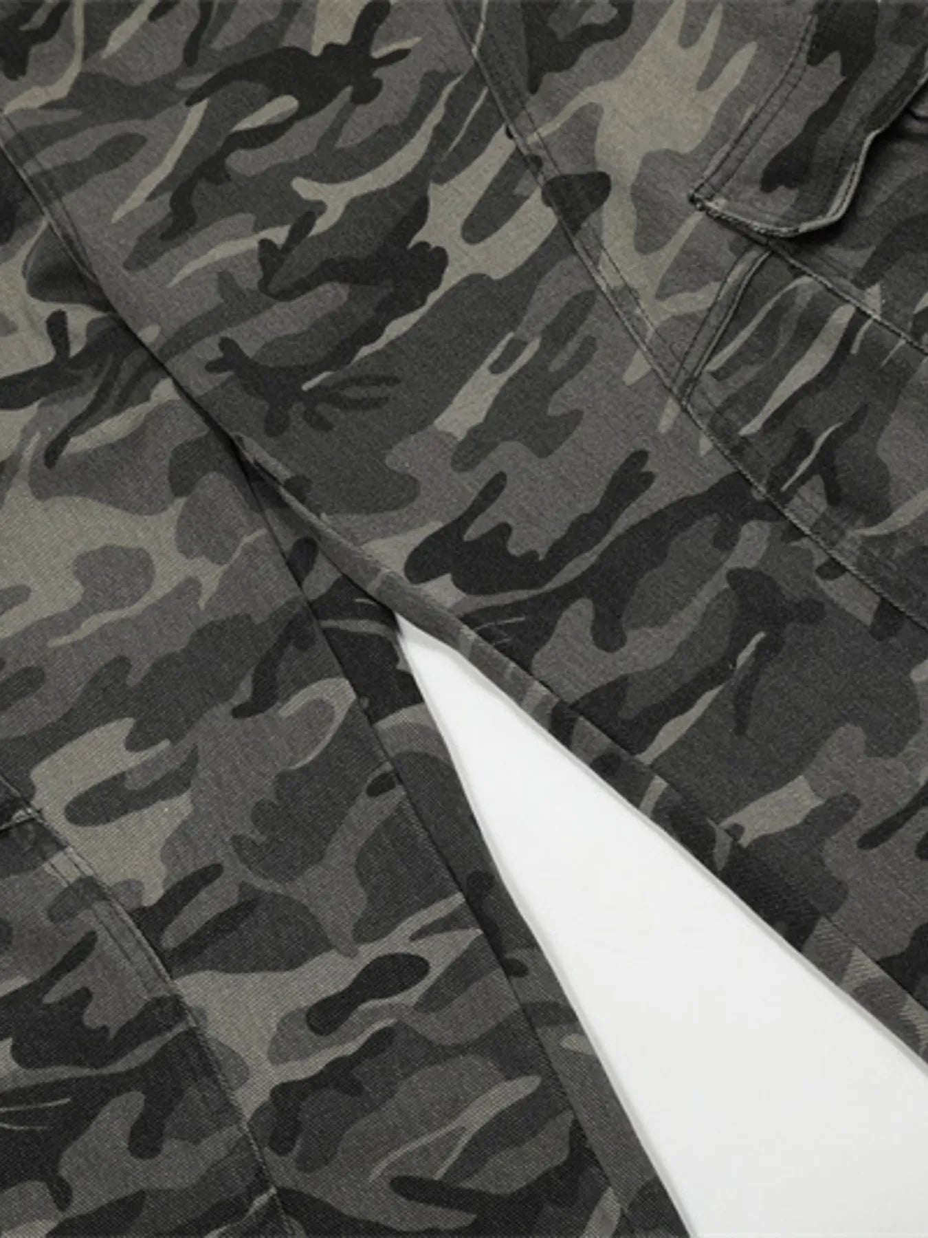 Men's Camouflage Cargo Wide Leg Jeans - Farnelli