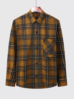 Men's Plus Size Casual Plaid Button Up Shirt - Farnelli