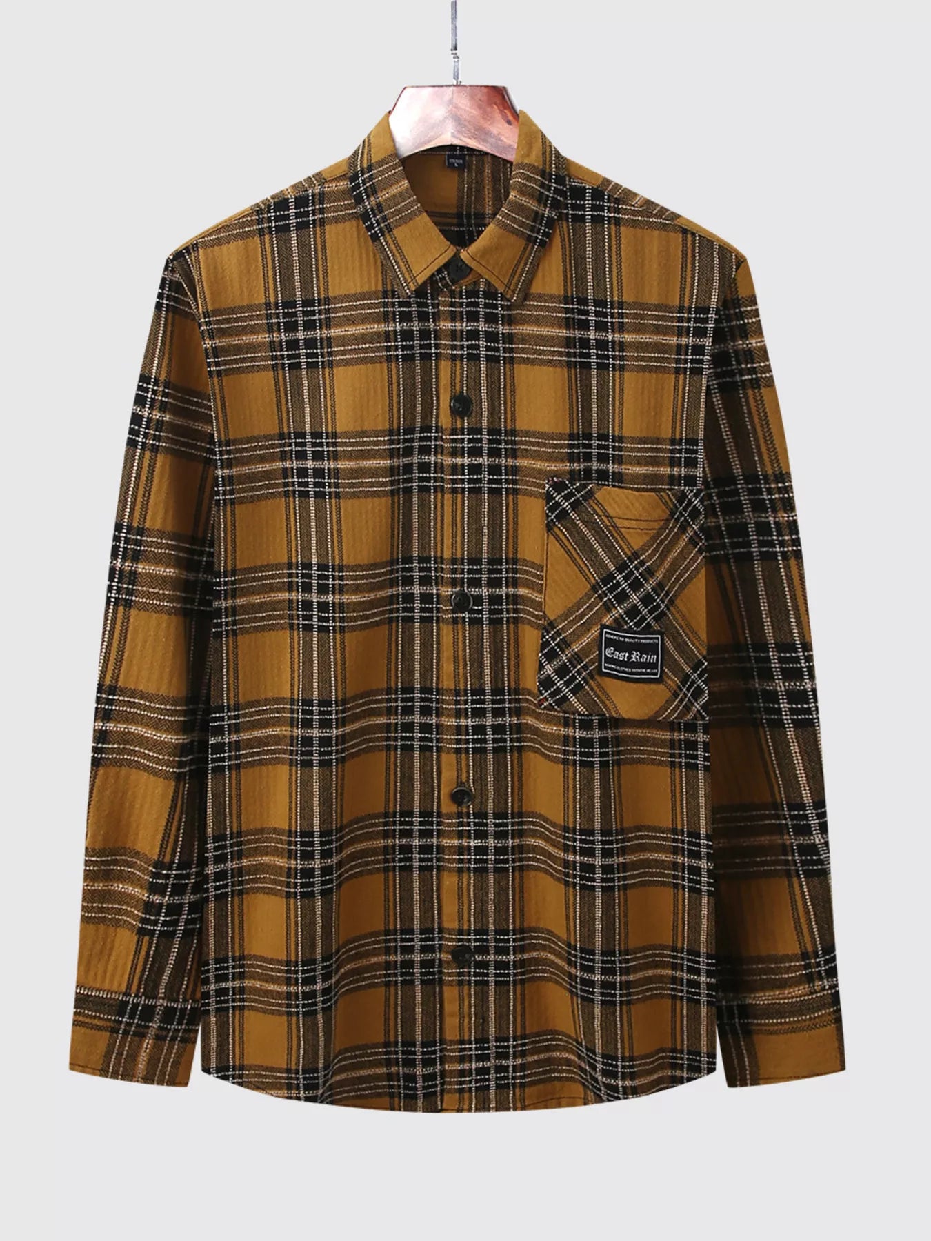 Men's Plus Size Casual Plaid Button Up Shirt - Farnelli