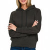Zenana Drawstring Scuba Hoodie - BLACK
