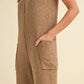 MABLE Sleeveless Knit Crop Jumpsuit with Pockets - Farnelli