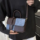 Two-Tone PU Leather Crossbody Bag - Farnelli