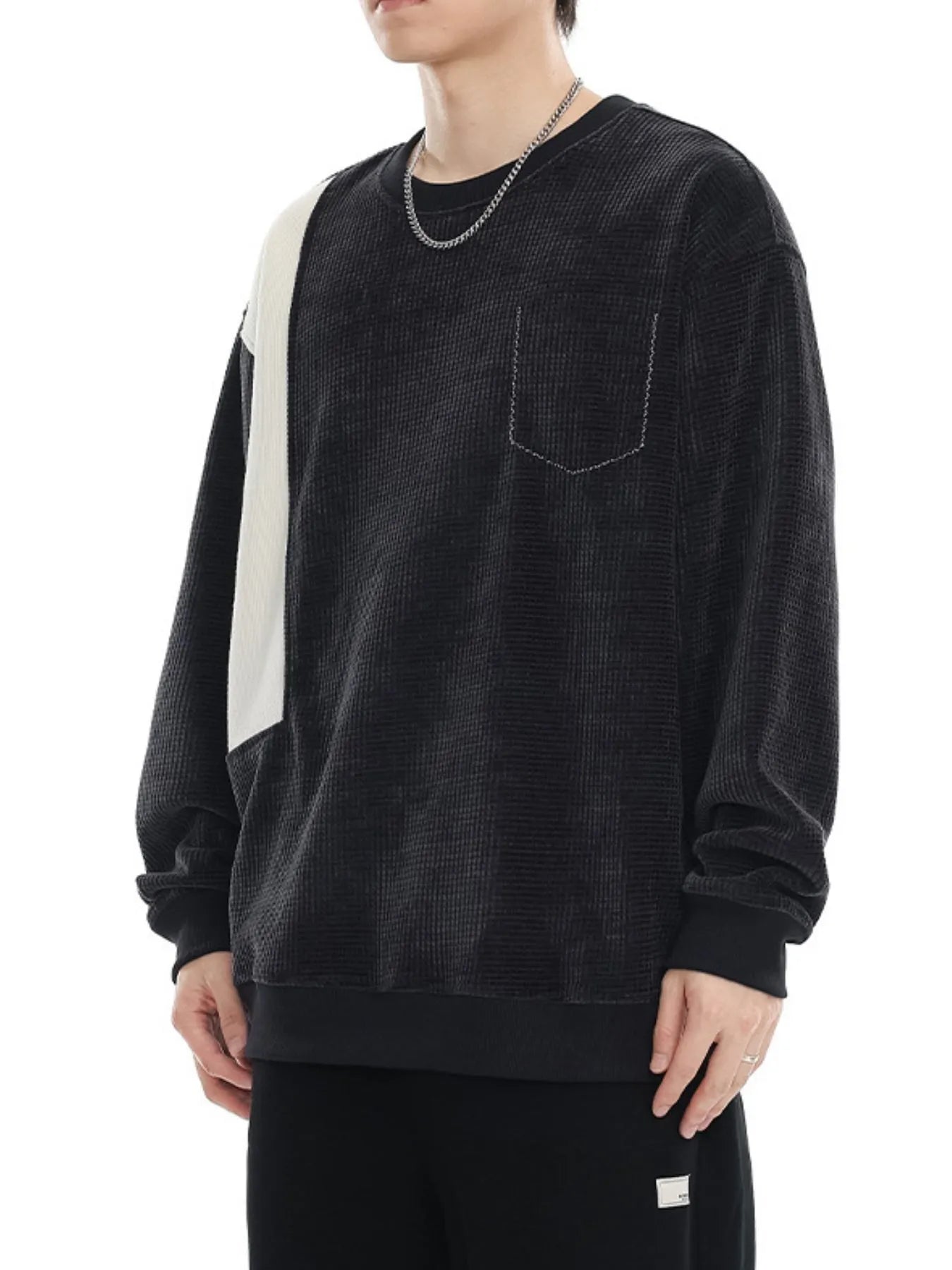 Men's Plus Size Color Block Oversized Sweatshirt - Farnelli