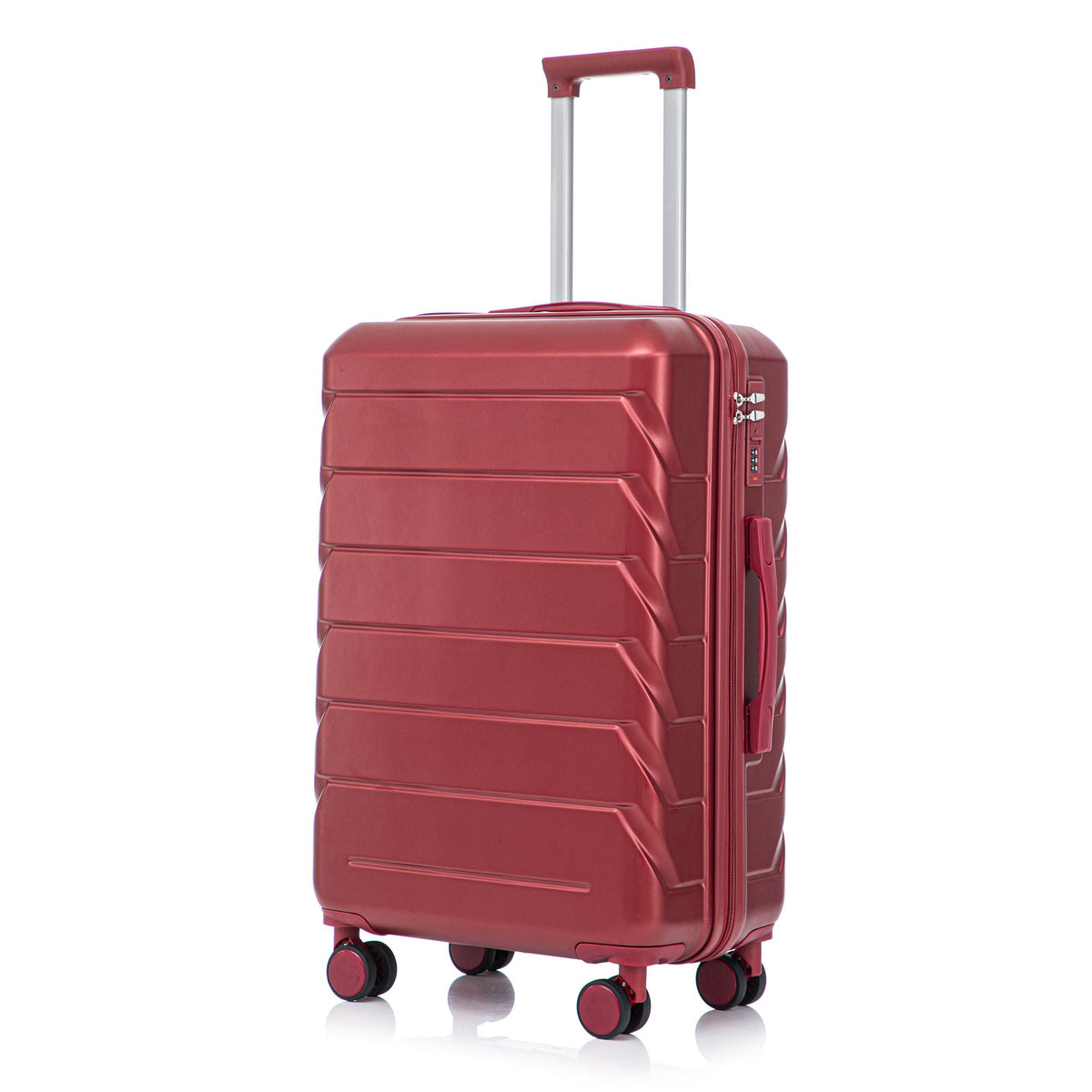 HouseOfZazla 3-piece spinner wheel luggage set with combination locks in multiple sizes