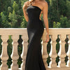 One-Shoulder Backless Maxi Dress - Black