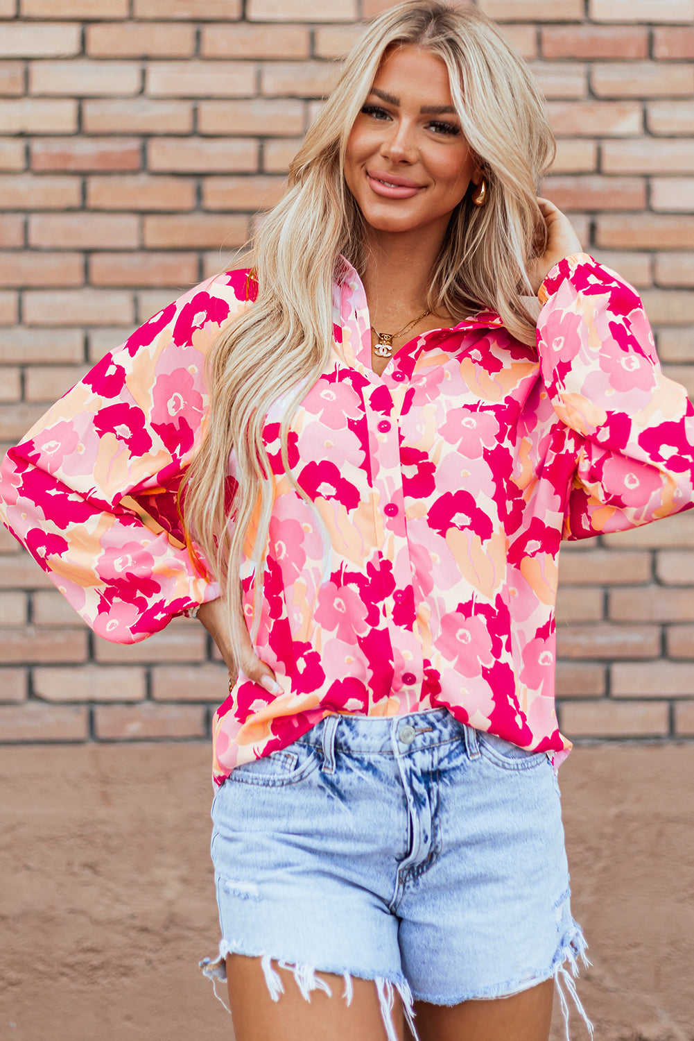Tessa Floral Buttoned Shirt - Farnelli