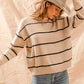 SO ME Stripe Crew Neck Basic Essential Sweater - Farnelli