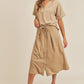 MABLE Short Sleeve Top and Button Down Midi Skirt Set - Farnelli