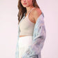 VERY J Plus Size Oversized Printed Button Up Shirt - Farnelli