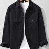 Men's Plus Size Button Up Long Sleeve Shirt - Black