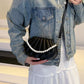 Shell-Shaped Pearl Decor Crossbody Bag - Farnelli