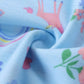 Children's Unicorn Rainbow Print Ruffle Trim Long Sleeve Dress - Farnelli