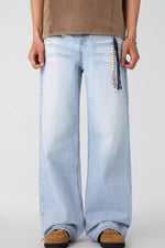 Men's Wide Leg Wash Jeans - Farnelli