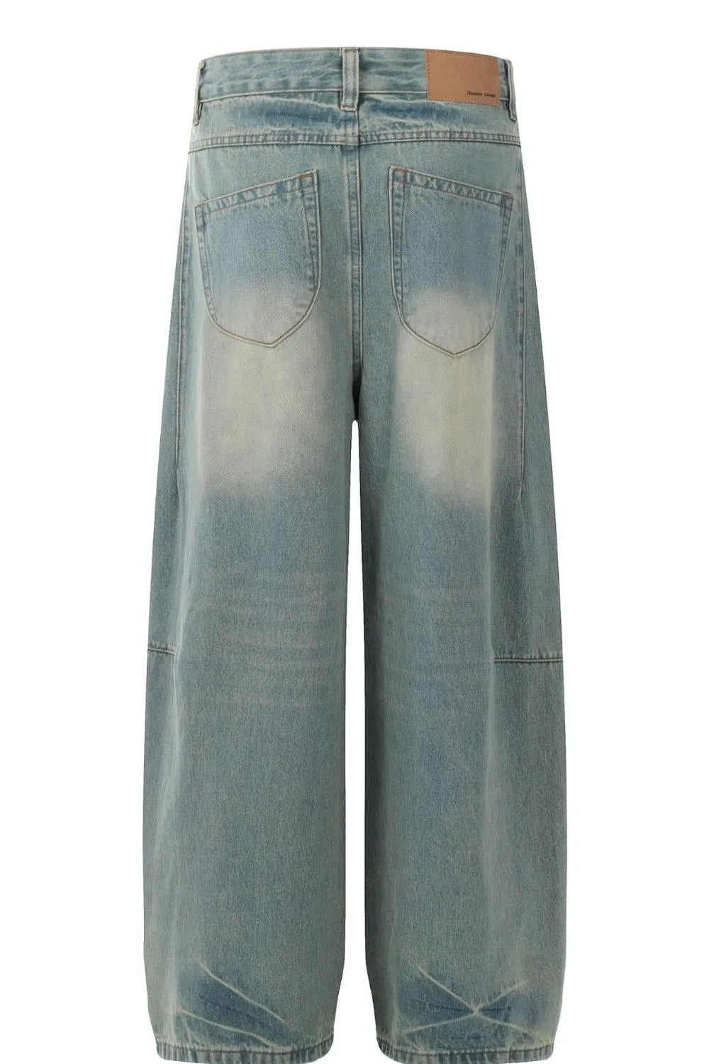 Men's Faded Wide Leg Jeans - Farnelli