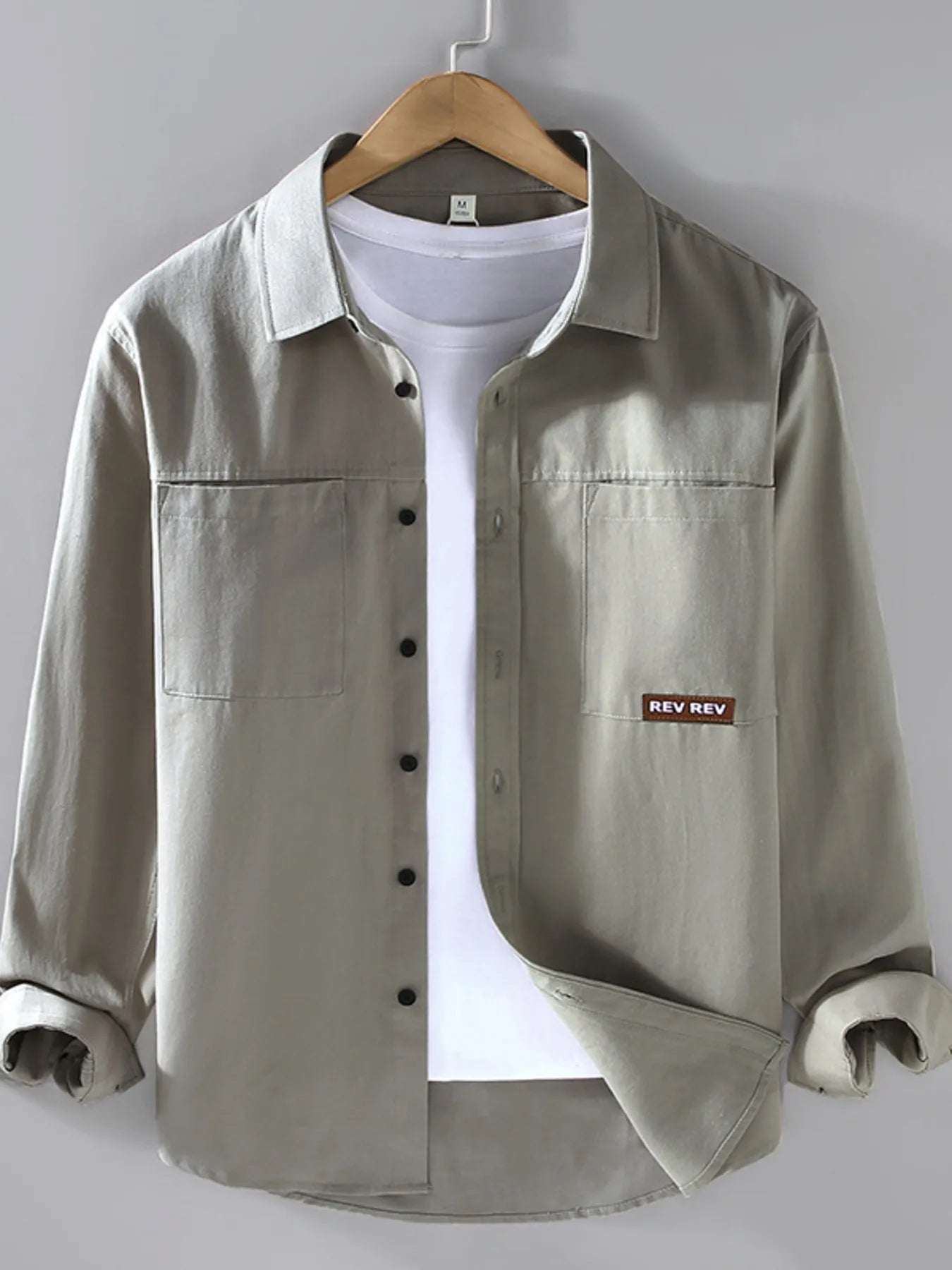 Men's Plus Size Button Up Long Sleeve Shirt - Farnelli