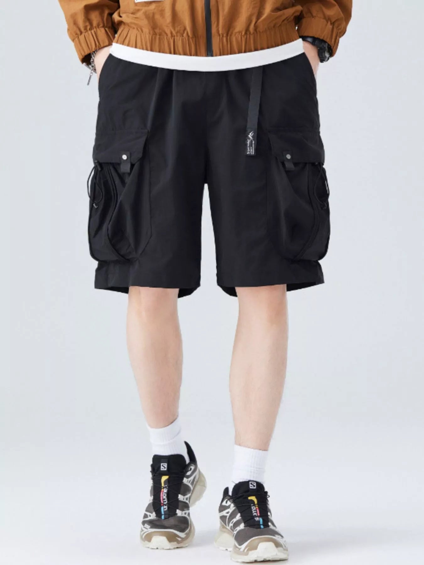 Men's Plus Size Cargo Shorts with Drawstring - Farnelli