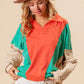 BiBi Colorblock Exposed Seam French Terry Sweatshirt - Farnelli