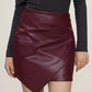 Ruched Mini Skirt with Zipper - Farnelli