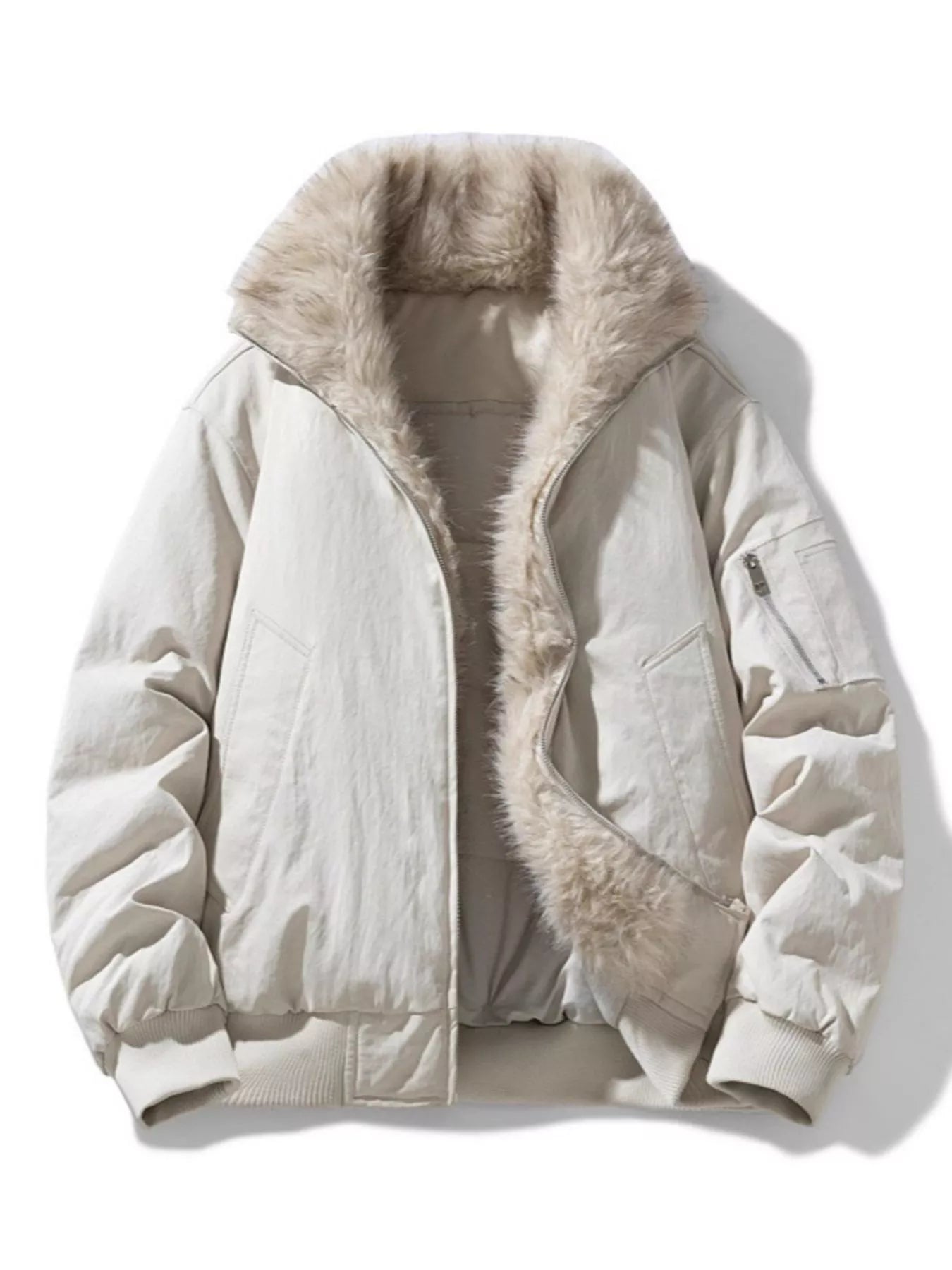 Men's Plus Size Zip Up Bomber Jacket - Farnelli