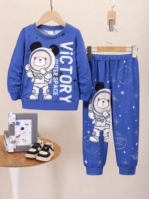 Children's Graphic Long Sleeve Top and Pants Set - Farnelli