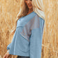 Madison Exposed Seam Waffle Baggy Pullover - Farnelli