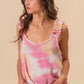 BiBi Tie Dye Printed Textured Woven with Ruffled - Farnelli