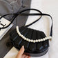 Shell-Shaped Pearl Decor Crossbody Bag - Farnelli