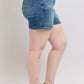 Judy Blue Full Size High Rise Denim Shorts Plus Size - Farnelli