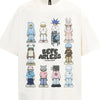 Men's Graphic Round Neck Short Sleeve T-Shirt - Apricot