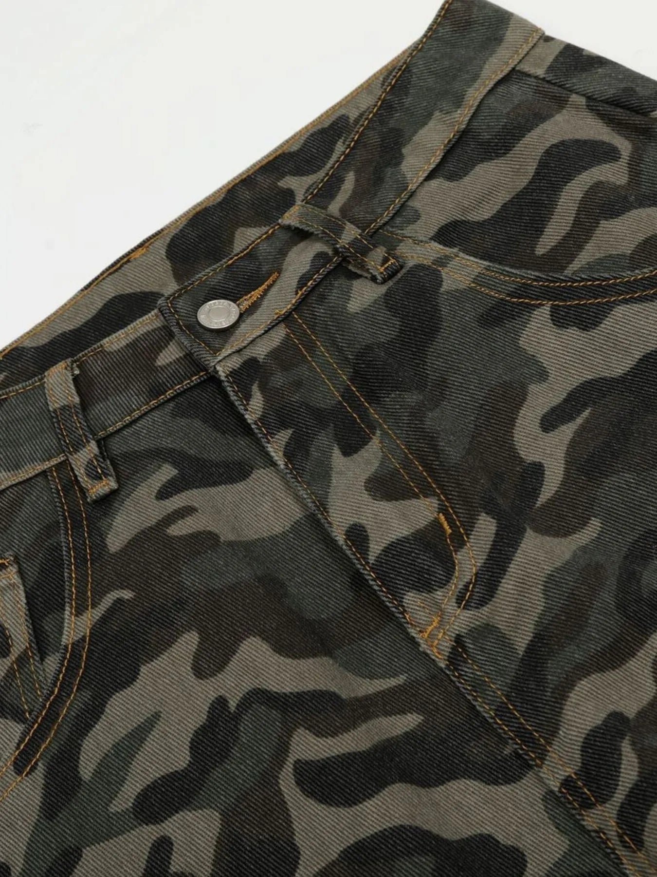 Men's Camouflage Wide Leg Cargo Jeans - Farnelli