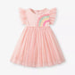 Children's Rainbow Applique Tulle Dress - Farnelli