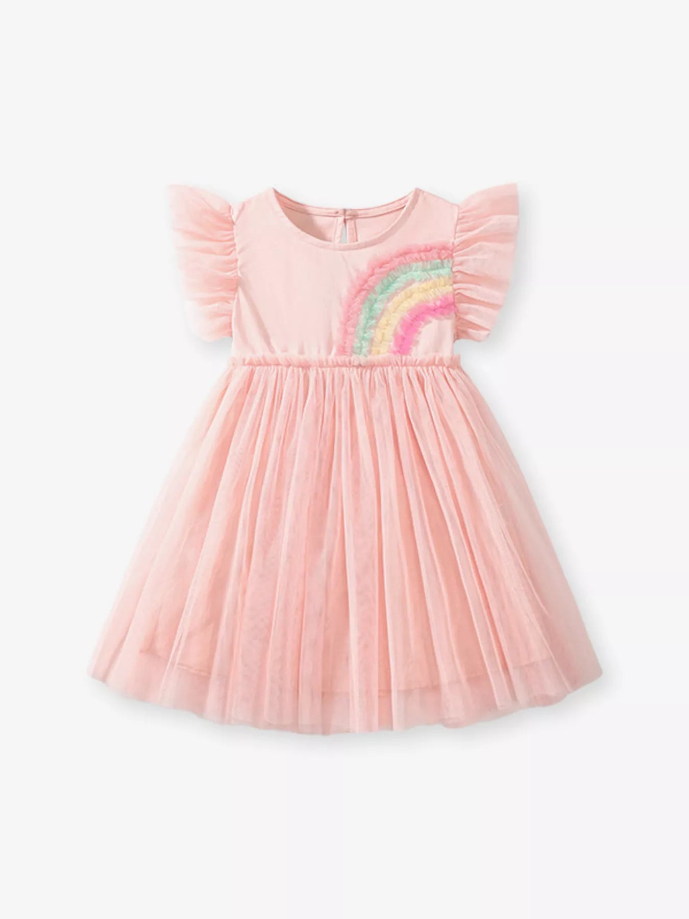 Children's Rainbow Applique Tulle Dress - Farnelli