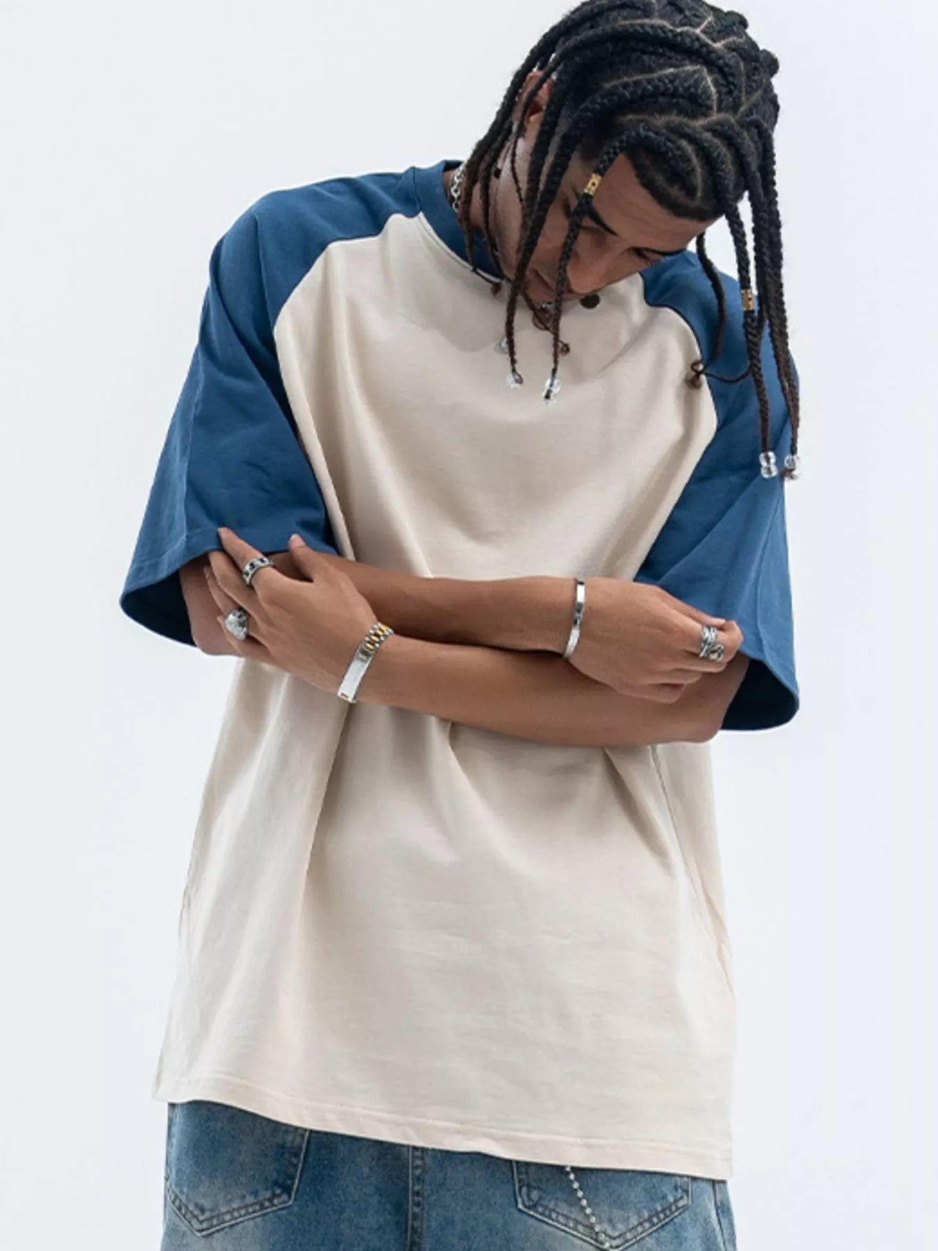 Men's Contrast Round Neck Half Sleeve T-Shirt - Farnelli