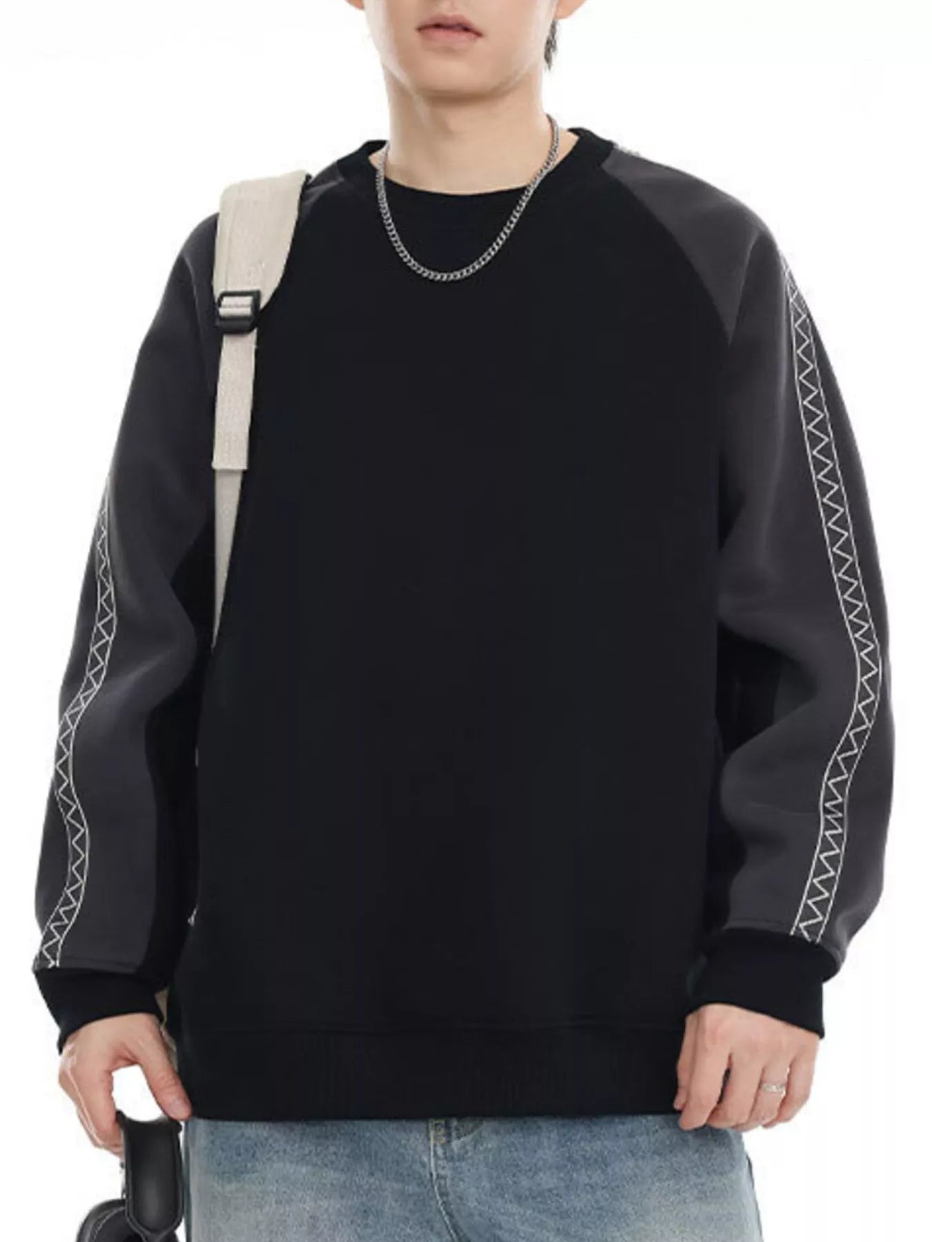 Men's Plus Size Raglan Sleeve Casual Sweatshirt - Farnelli