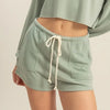 HYFVE Drawstring Mid Waist Shorts - Sage
