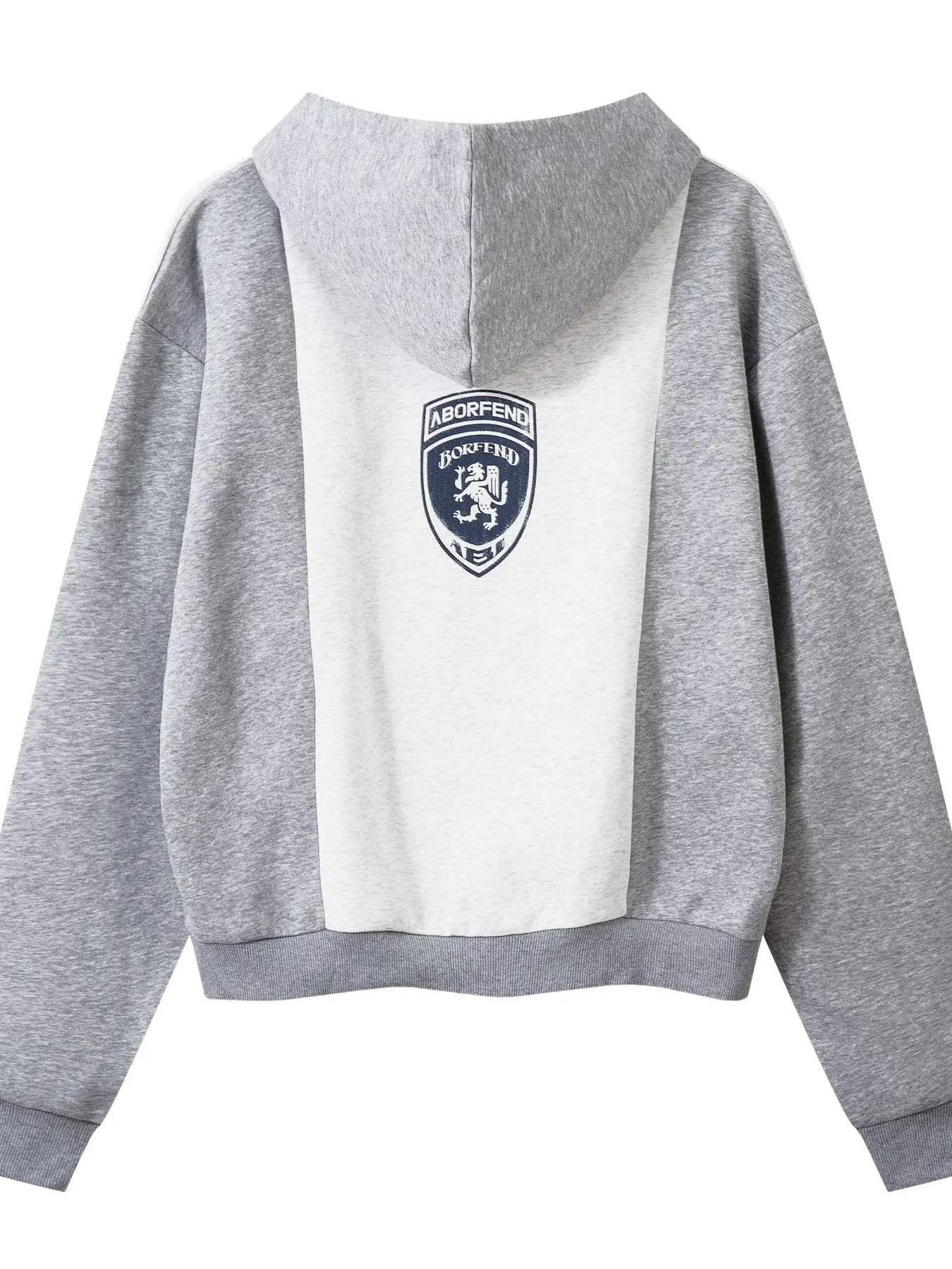 Men's Color Block Letter Graphic Zip-Up Hoodie - Farnelli