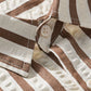 Men's Plus Size Striped Button Up Short Sleeve Shirt - Farnelli