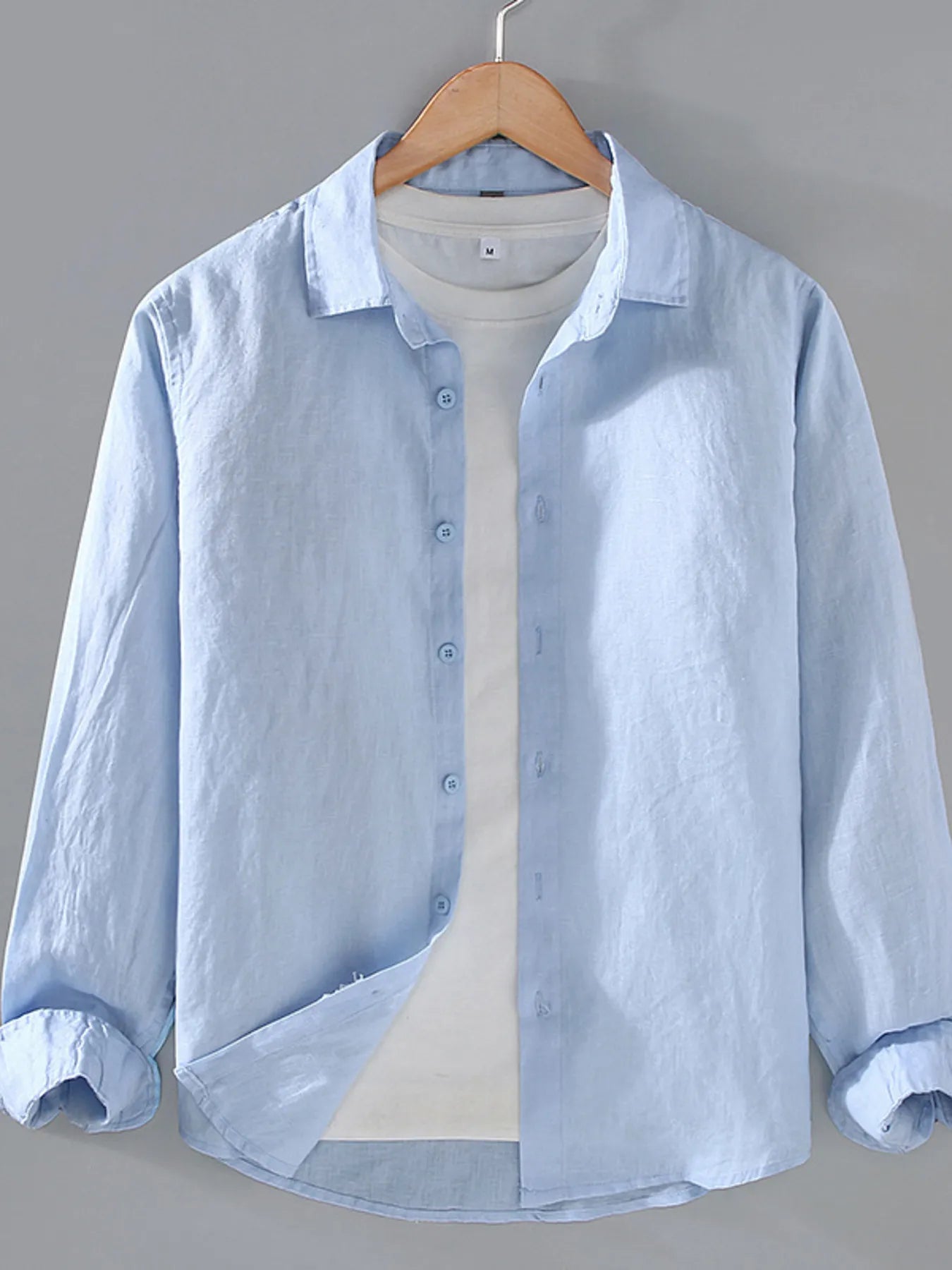 Men's Plus Size Button Up Long Sleeve Shirt - Farnelli