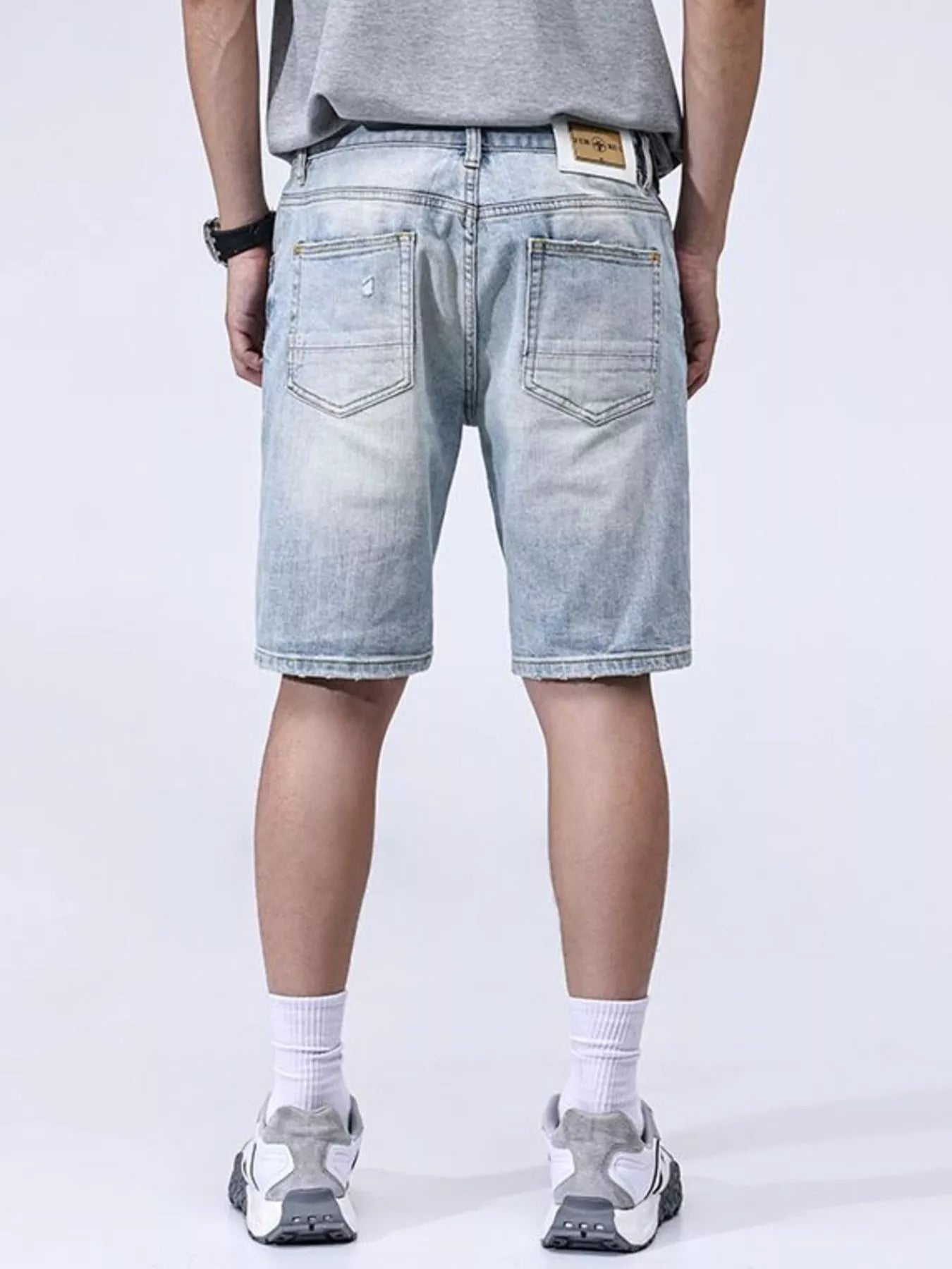 Men's Distressed Denim Shorts - Farnelli