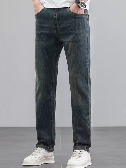 Men's Washed Straight Leg Fit Jeans - Farnelli