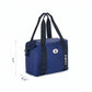 ARTI navy duffle bag with spacious zippered compartment and durable handles