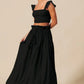 SO ME Smocked Top and Flowy Maxi Skirt Set - Farnelli