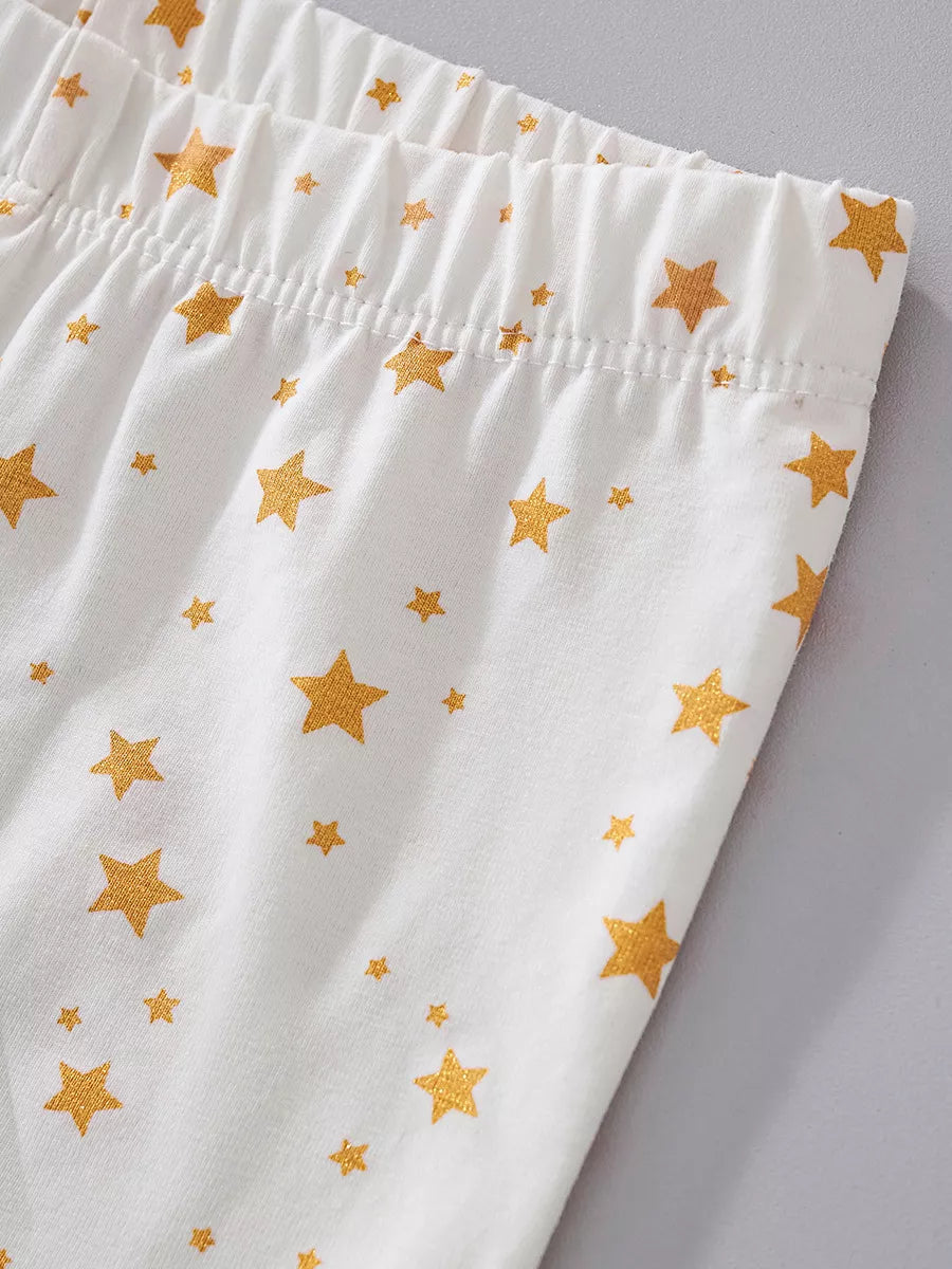 Children's Santa Top and Star Pants Pajama Set - Farnelli