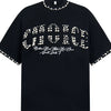 Men's Pearl Detail Round Neck T-Shirt - Black