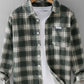 Men's Plus Size Plaid Button Up Long Sleeve Shirt - Farnelli