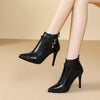 Point Toe Stiletto Boots - Black