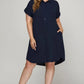 She + Sky Full Size Button Down Short Sleeve Woven Shirt Dress Plus Size - Farnelli